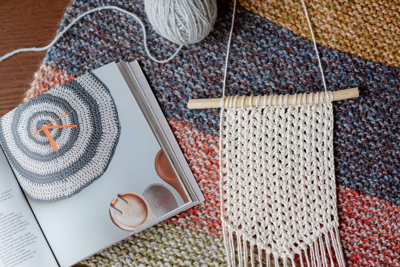 Macrame wall hanging for a boho bedroom